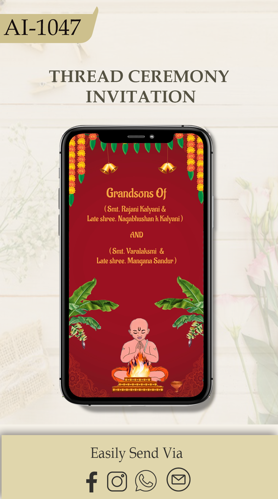 Thread Ceremony Invitation Video Template